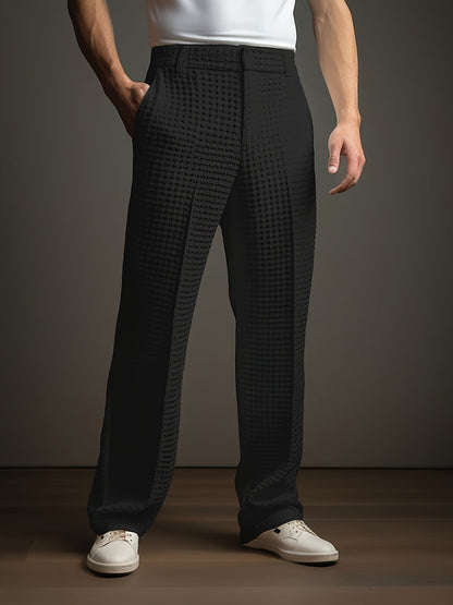 Pantalón de Corte Amplio con Cintura Estructurada y Bolsillos Laterales para Hombre | Ideal para Uso Diario