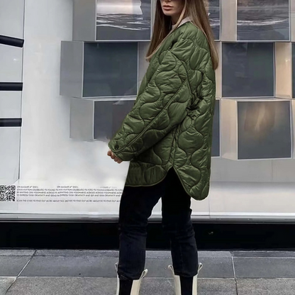 Chaqueta Colchada con Diseño de Cuadros para Mujer | Ideal para Otoño e Invierno