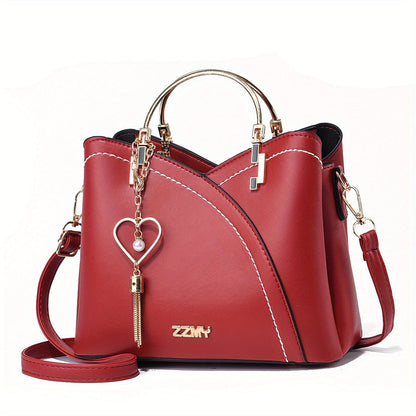 Bolso de Mano con Compartimento Principal y Detalles Color Block para Mujer | Ideal para Uso Diario