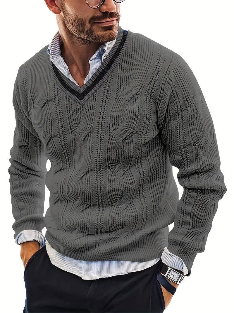 Jersey de Punto para Mujer con Cuello en V | Ideal para Uso Diario