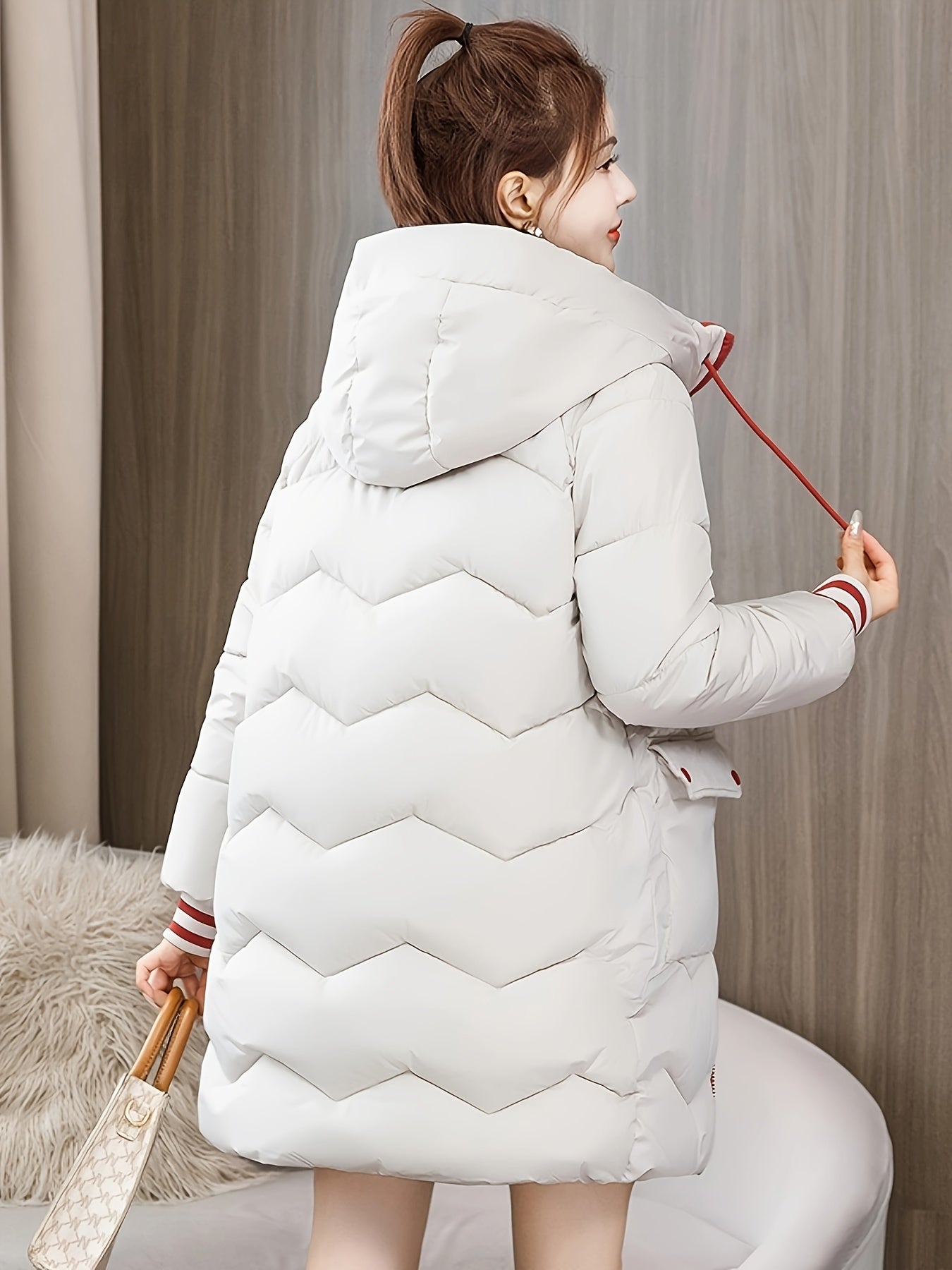 Chaqueta Con Cremallera, Capucha y Detalles En Contraste Para Mujer | Ideal Para Primavera y Otoño