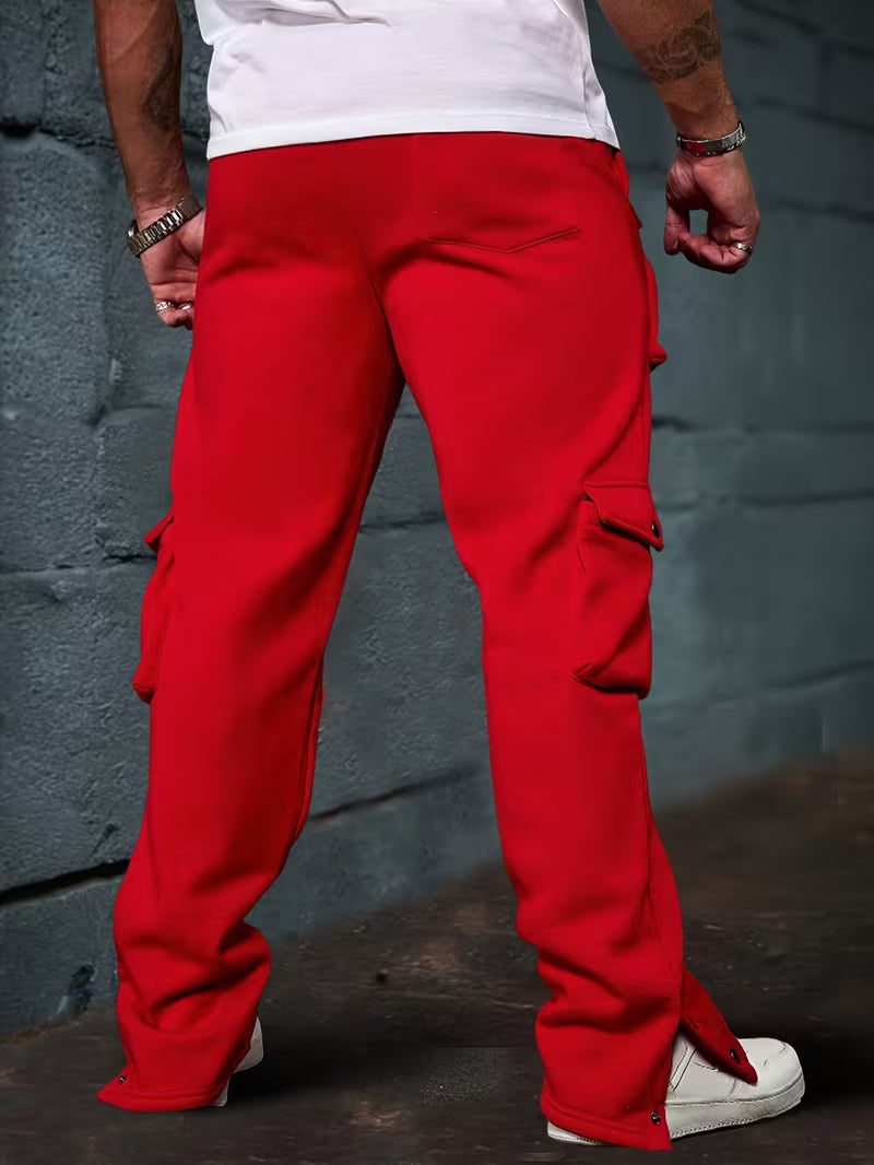 Pantalón Jogger Cargo con Cintura Elástica y Bolsillos Laterales para Hombre | Ideal para Uso Diario