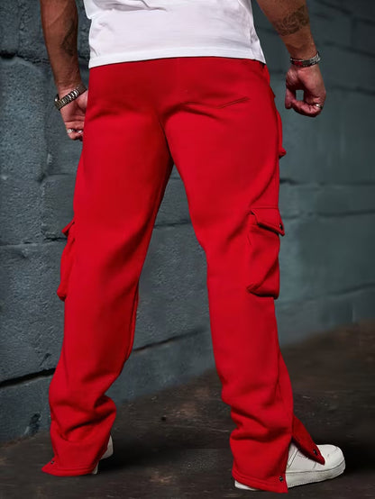Pantalón Jogger Cargo con Cintura Elástica y Bolsillos Laterales para Hombre | Ideal para Uso Diario