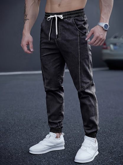 Pantalón Cargo con Cintura Elástica y Tobillos Ajustados para Hombre | Ideal para Uso Diario e Informal