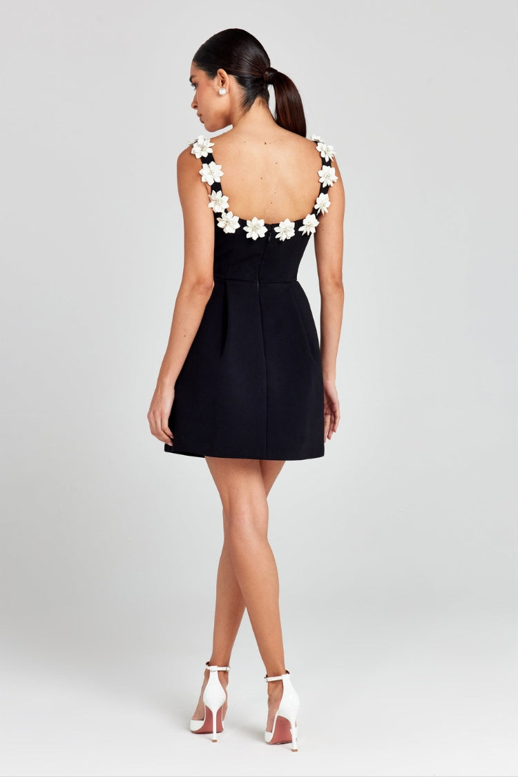 Vestido Mini Con Estampado Floral Y Escote Cuadrado Para Mujer | Ideal Para Eventos Y Salidas Nocturnas