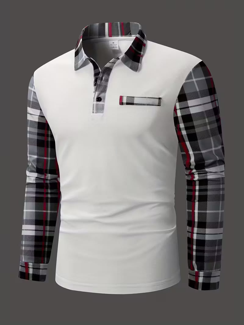Camisa De Manga Larga Con Detalle En El Pecho Para Hombre | Ideal Para Uso Diario
