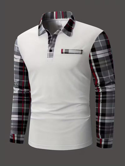 Camisa De Manga Larga Con Detalle En El Pecho Para Hombre | Ideal Para Uso Diario