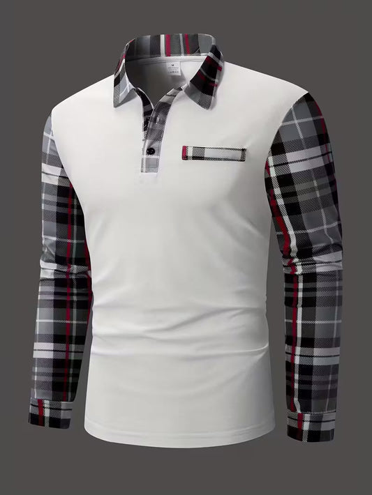 Camisa De Manga Larga Con Detalle En El Pecho Para Hombre | Ideal Para Uso Diario
