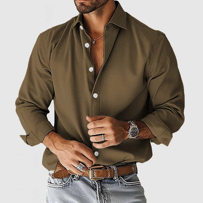 Camisa Con Cierre De Botones Y Corte Ajustado Para Hombres | Ideal Para Uso Profesional O Diario