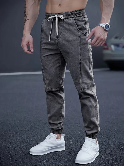 Pantalón Tobillero con Cintura Elástica y Cordón para Hombre | Ideal para Uso Diario
