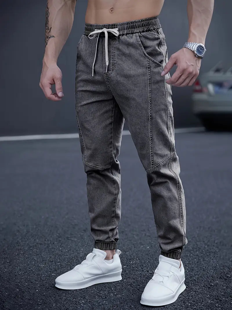 Pantalón Tobillero Con Cintura Elástica Y Cordón Para Hombre | Ideal Para Uso Diario Y Actividades Ligeras