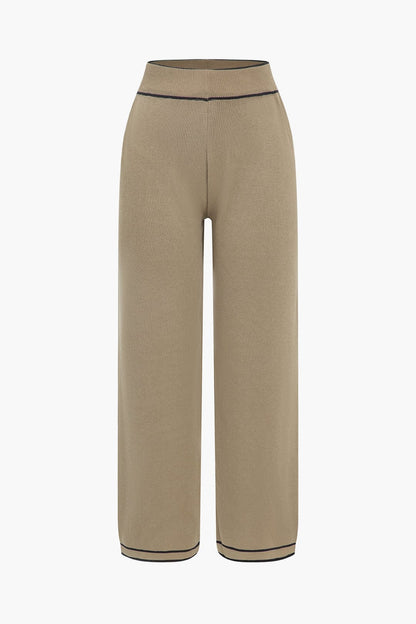 Conjunto De Dos Piezas Para Mujer Con Cardigan Largo Y Pantalón Amplio | Ideal Para Uso Diario Y Trabajo