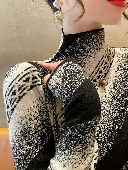 Jersey De Punto Con Diseño De Rayas Para Mujer | Ideal Para Uso Diario