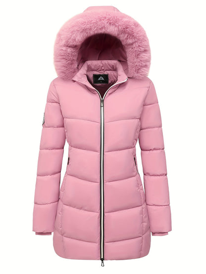 Abrigo Acolchado con Capucha y Bolsillos para Mujer | Ideal para Invierno y Entretiempo