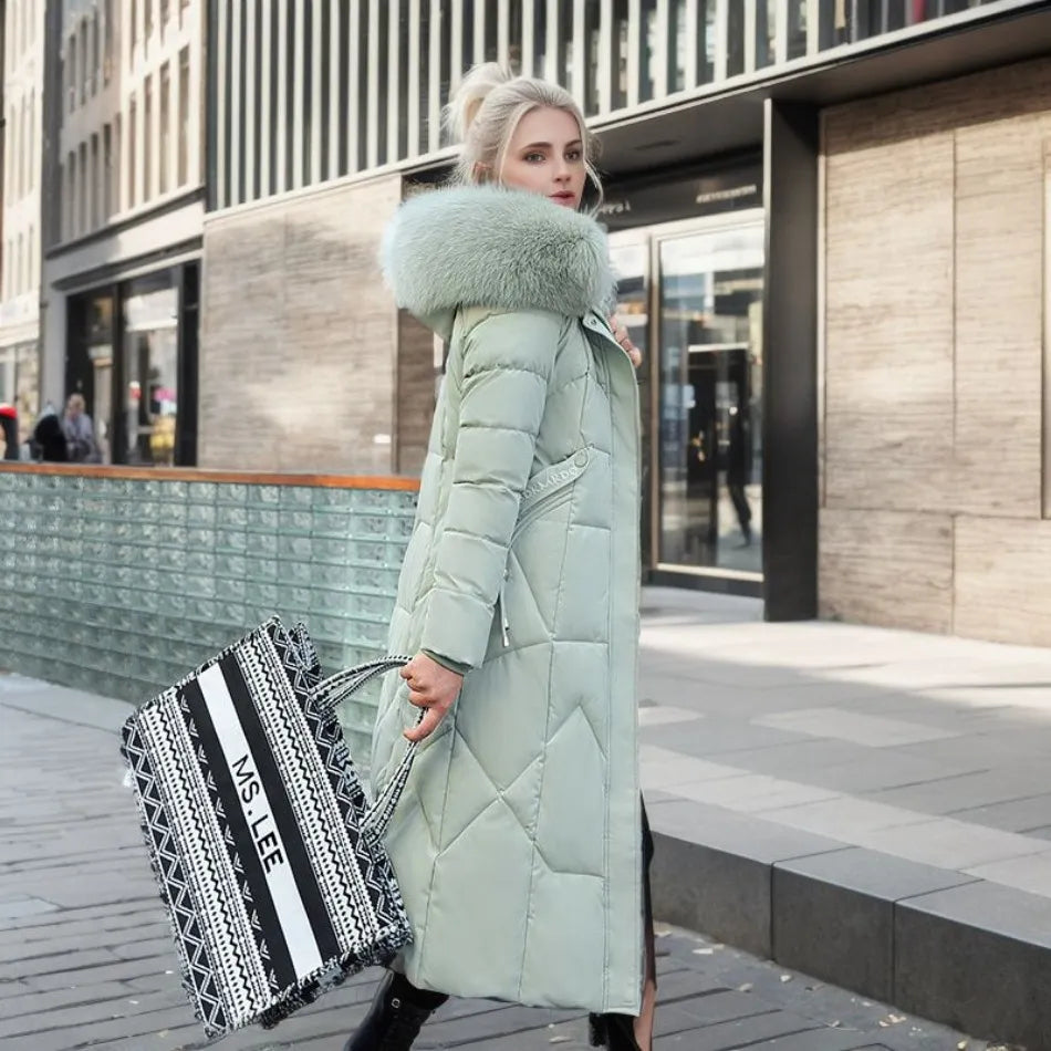 Abrigo Largo con Corte Ajustado para Mujer | Ideal para Temporada de Invierno