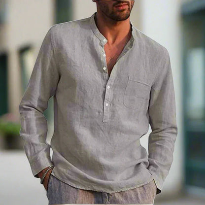 Camisa de Hombre con Corte Holgado para Climas Moderados | Ideal para el Día a Día