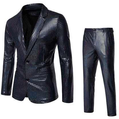 Traje Dos Piezas Para Hombre Con Chaqueta De Botón Simple Y Pantalón | Ideal Para Eventos Formales