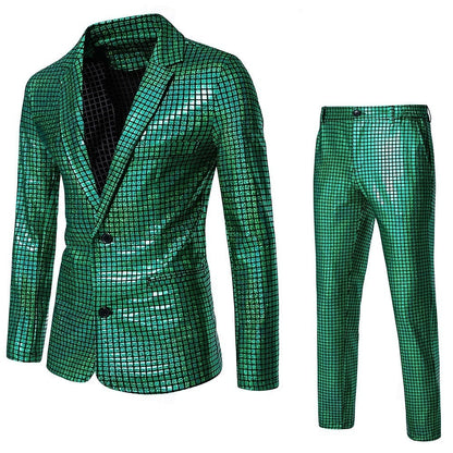 Traje Dos Piezas Para Hombre Con Chaqueta De Botón Simple Y Pantalón | Ideal Para Eventos Formales
