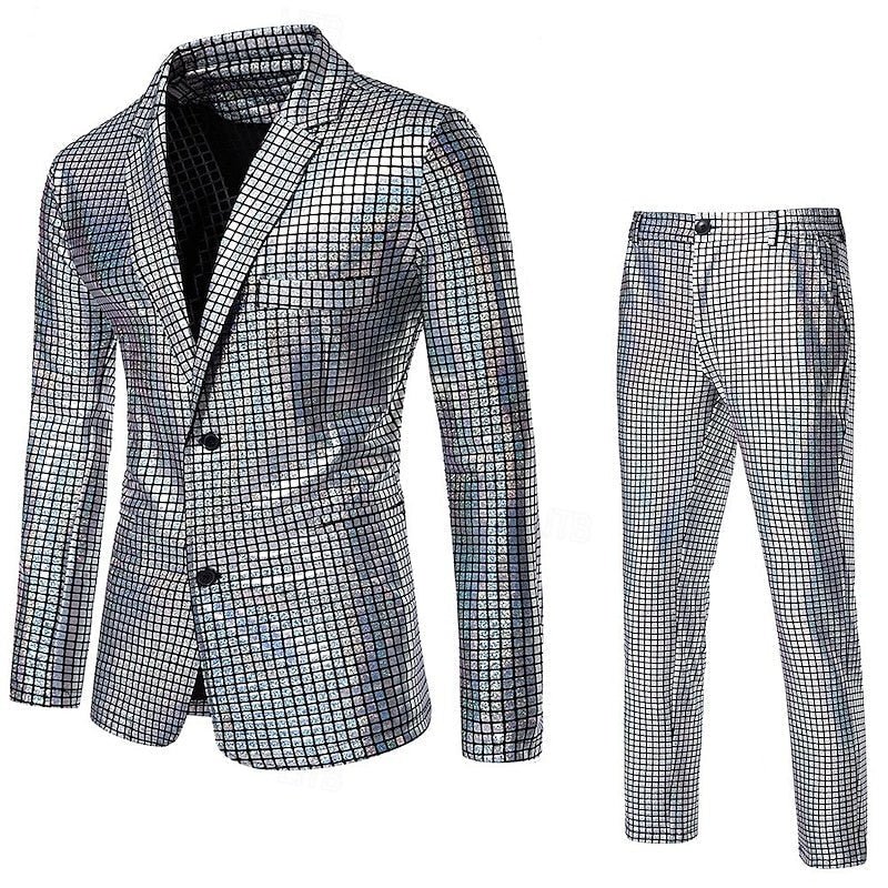 Traje Dos Piezas Para Hombre Con Chaqueta De Botón Simple Y Pantalón | Ideal Para Eventos Formales