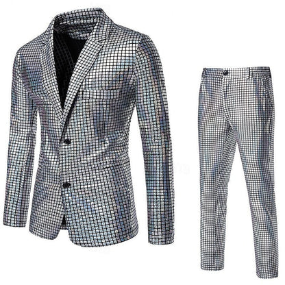 Traje Dos Piezas Para Hombre Con Chaqueta De Botón Simple Y Pantalón | Ideal Para Eventos Formales