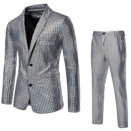 Traje Dos Piezas Para Hombre Con Chaqueta De Botón Simple Y Pantalón | Ideal Para Eventos Formales