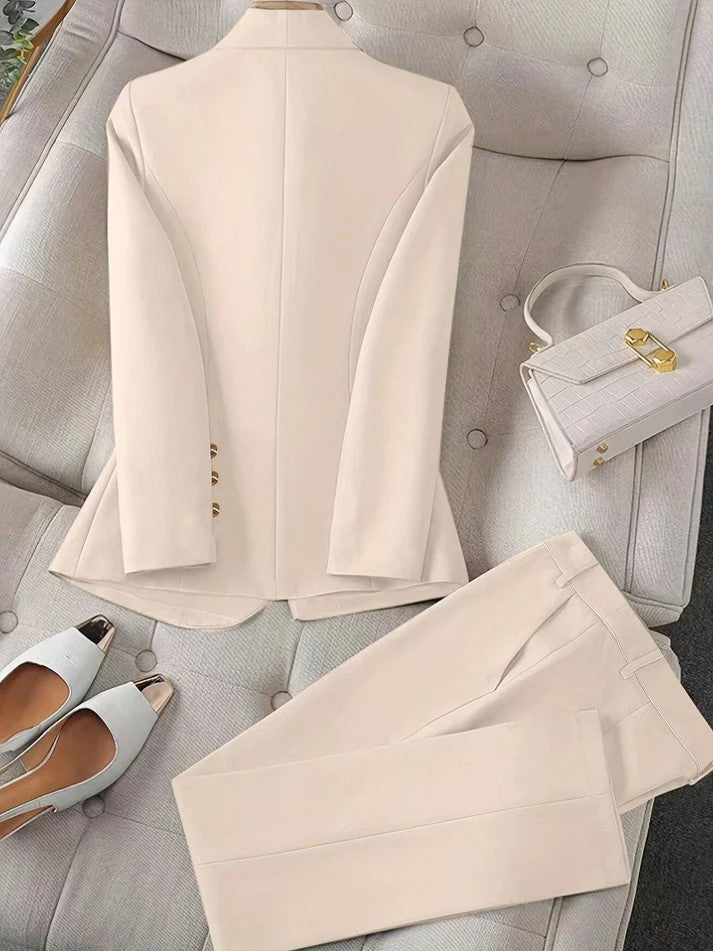 Conjunto de Blazer con Pantalón de Corte Ajustado para Mujer | Ideal para Eventos Formales y Entorno Profesional