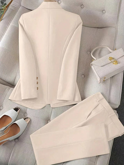 Conjunto de Blazer con Pantalón de Corte Ajustado para Mujer | Ideal para Eventos Formales y Entorno Profesional