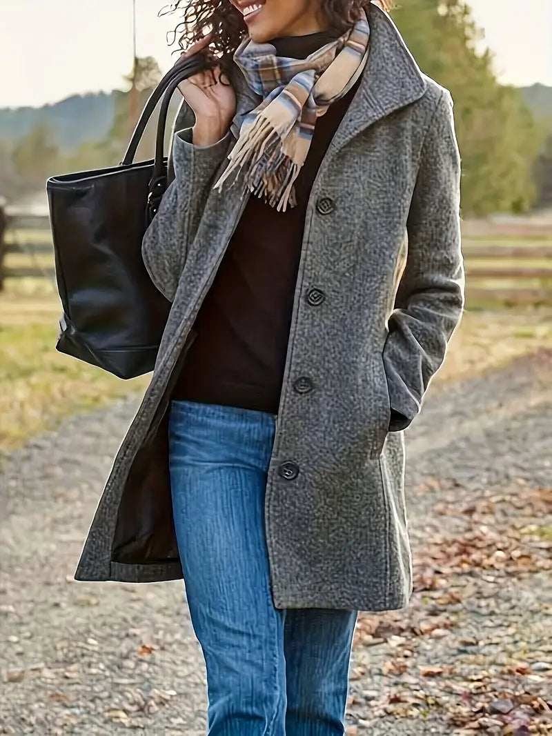 Abrigo De Un Solo Botón para Mujer | Ideal para Otoño E Invierno