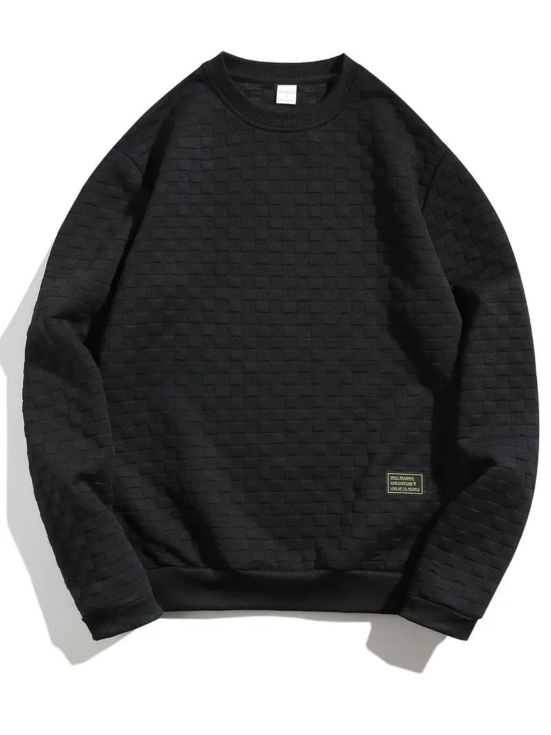 Sudadera Con Motivo Texturizado En Relieve Para Hombre | Ideal Para Uso Diario