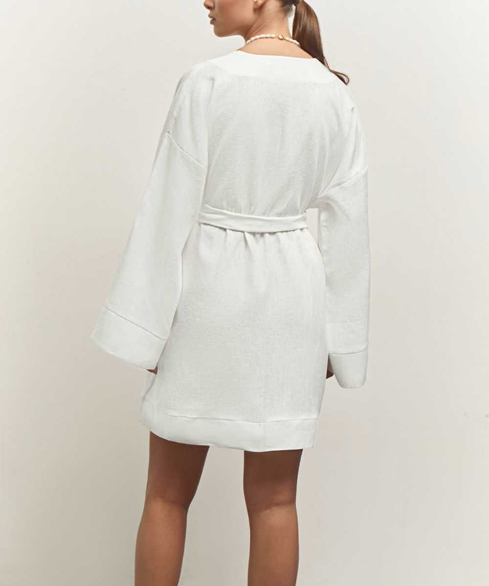 Vestido Corto Cruzado con Lazo Ajustable para Mujer | Ideal para Uso Diario