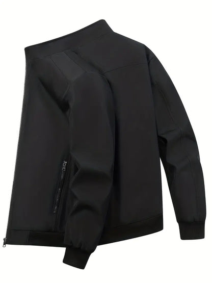 Chaqueta Ligera con Cierre de Cremallera y Cuello Alto para Hombre | Ideal para Uso Diario