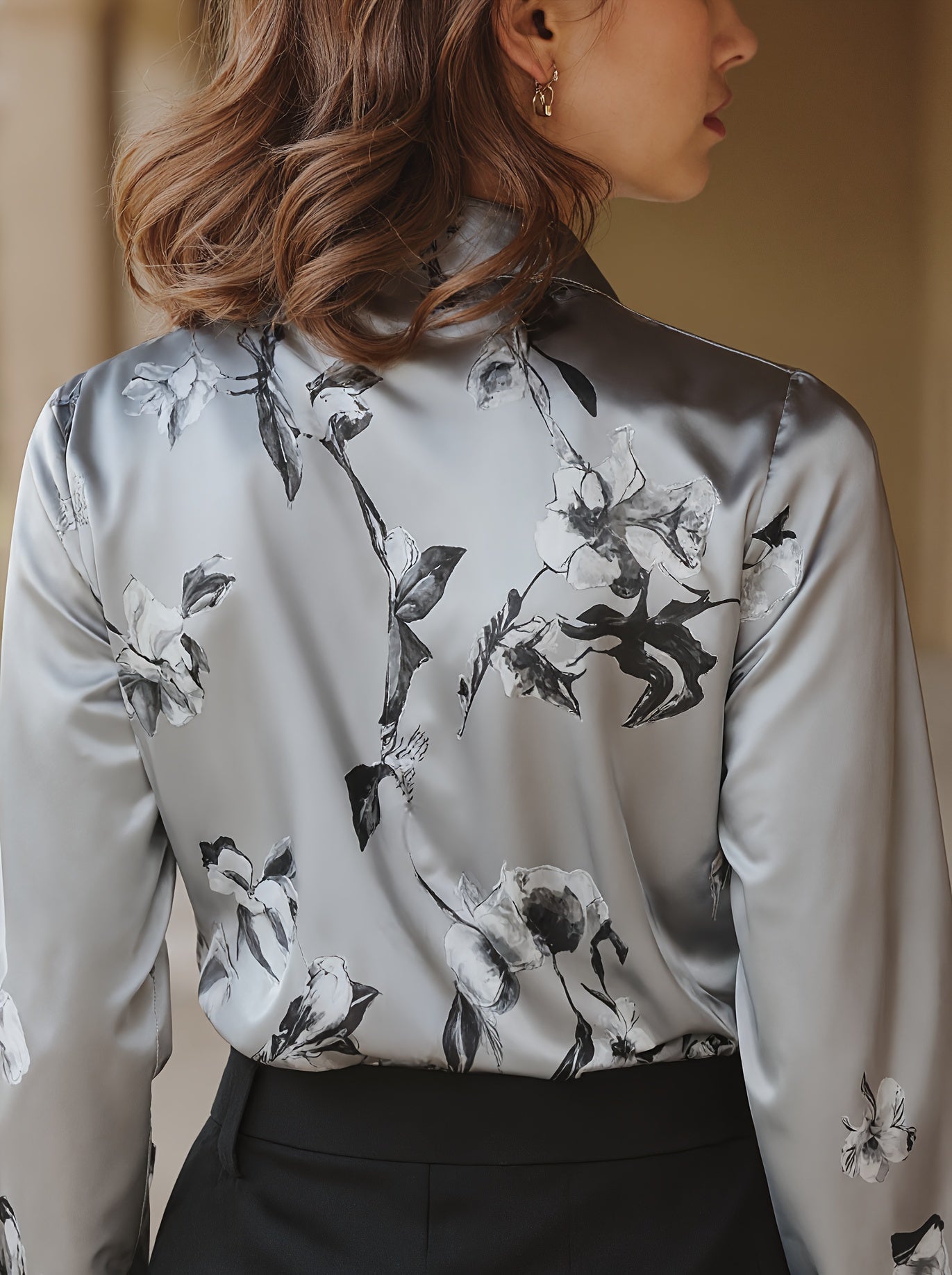 Camisa de Mangas Largas con Cierre de Botones para Mujeres | Ideal para Uso Diario y Profesional