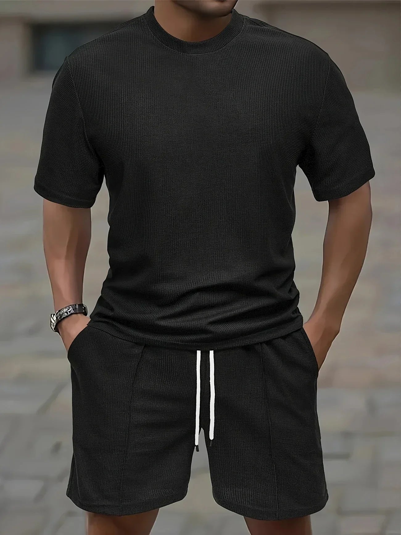 Conjunto Deportivo de Dos Piezas con Textura Waffle para Mujer | Ideal para Actividades Diarias