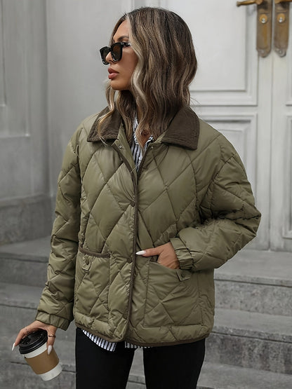 Chaqueta de Temporada Media para Mujer con Corte Ajustado y Longitud Intermedia | Uso Diario