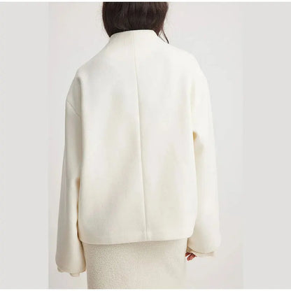 Abrigo De Invierno Con Corte Suelto Y Botones Dobles Para Mujer | Ideal Para Invierno