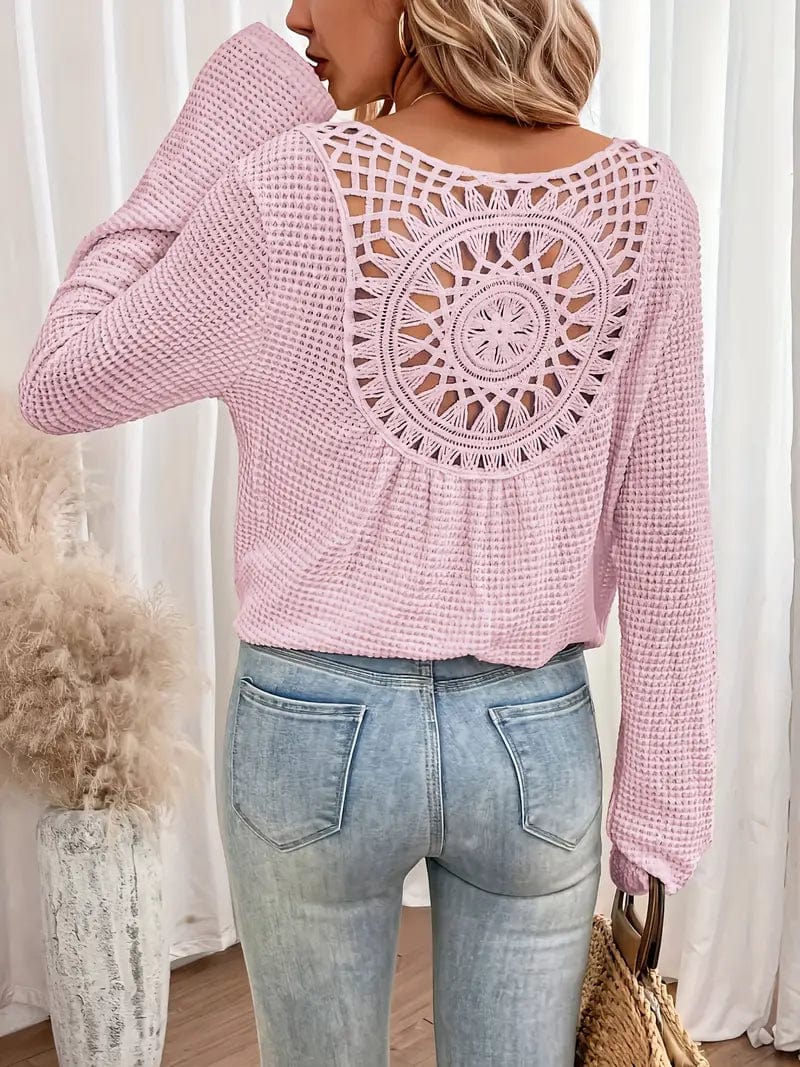Jersey Con Cuello En V Y Textura Gofrada Para Mujer | Ideal Para Uso Diario U Ocasional