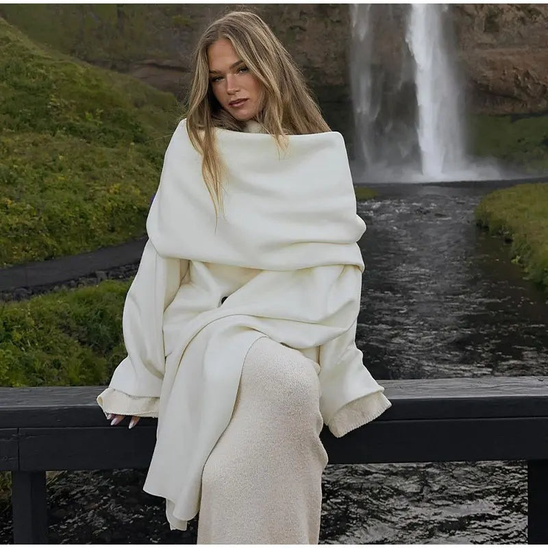 Abrigo De Invierno Con Corte Suelto Y Botones Dobles Para Mujer | Ideal Para Invierno