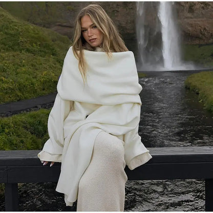 Abrigo De Invierno Con Corte Suelto Y Botones Dobles Para Mujer | Ideal Para Invierno