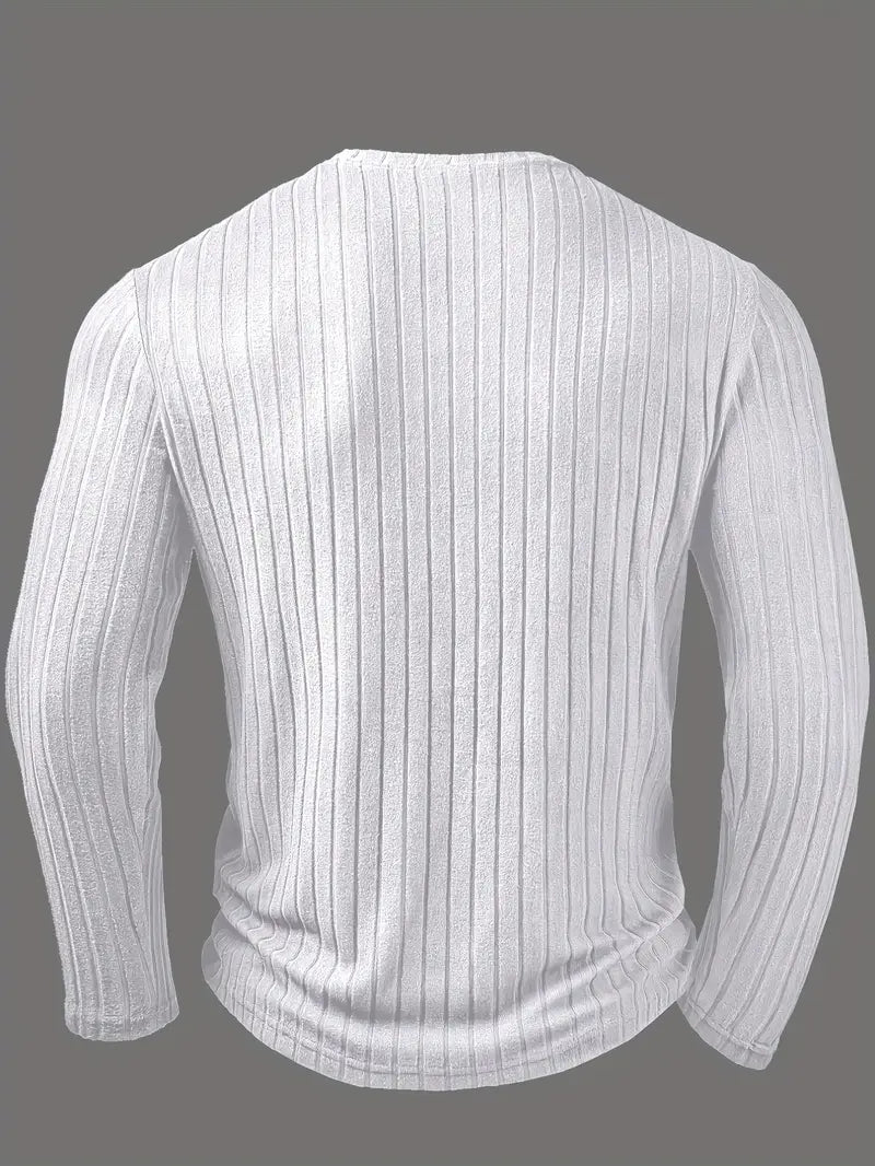 Camisa De Manga Larga Con Cierre De Botones Para Hombres | Ideal Para Uso Diario Y Ocasiones Semi-Formales