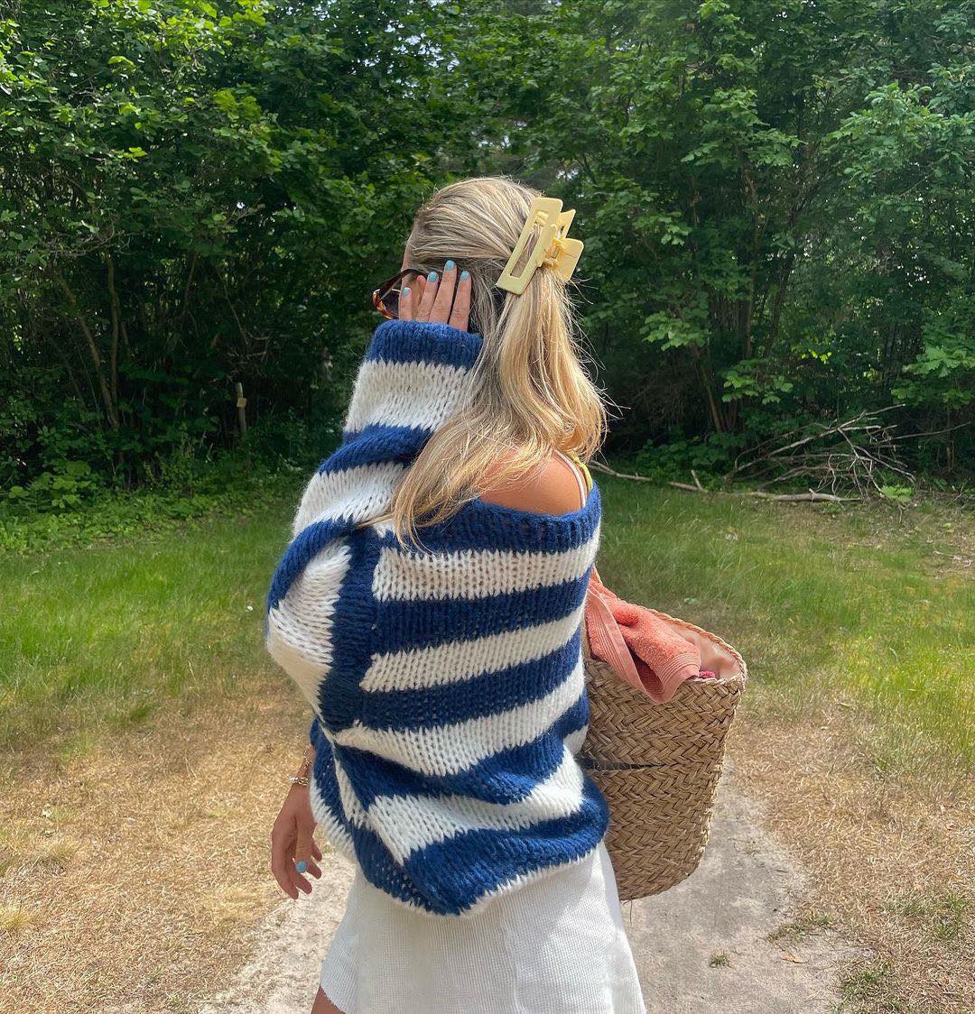 Jersey De Punto con Corte Relajado para Mujer | Ideal para Otoño E Invierno