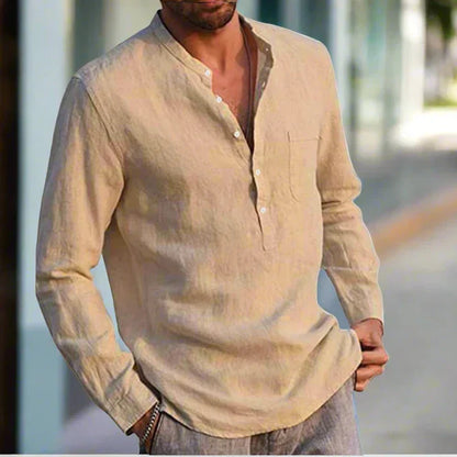 Camisa de Hombre con Corte Holgado para Climas Moderados | Ideal para el Día a Día
