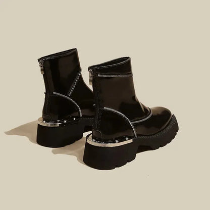 Botas De Invierno Con Cierre De Cremallera Y Suela Gruesa Para Adultos | Ideal Para Invierno