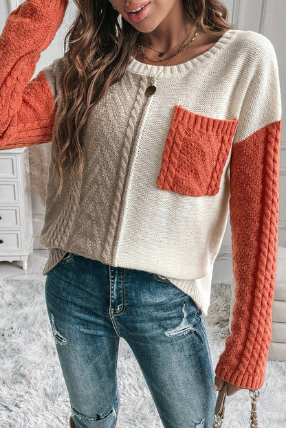 Jersey Con Diseño Color Block Y Mangas Largas Para Mujer | Ideal Para Uso Diario