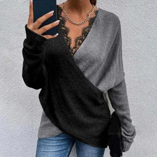 Jersey Tipo Cruzado Con Cuello En V Y Cierre Envolvente Para Mujer | Ideal Para Uso Diario