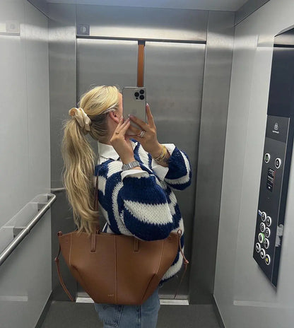 Jersey De Punto con Corte Relajado para Mujer | Ideal para Otoño E Invierno