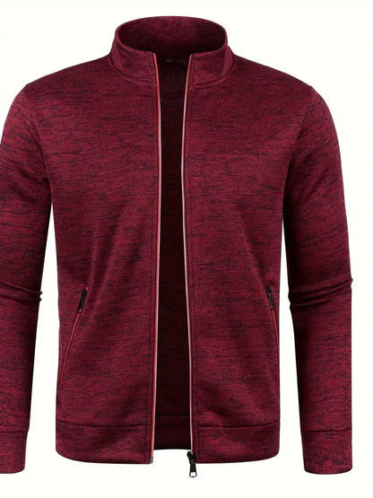 Chaqueta con Cierre de Cremallera y Cuello Alto para Hombre | Ideal para Actividades Deportivas