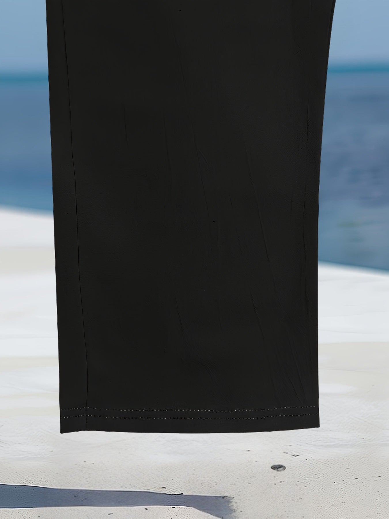 Pantalón de Pierna Ancha con Cintura Elástica y Cordón para Hombre | Ideal para Uso Diario