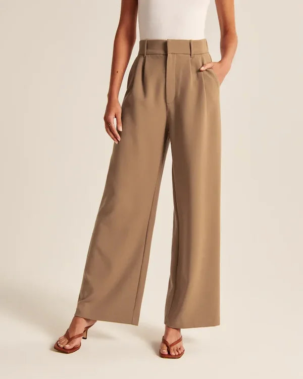 Pantalón Evasado Con Corte Ajustado En Cadera Para Mujer | Ideal Para Uso Diario Y Salidas