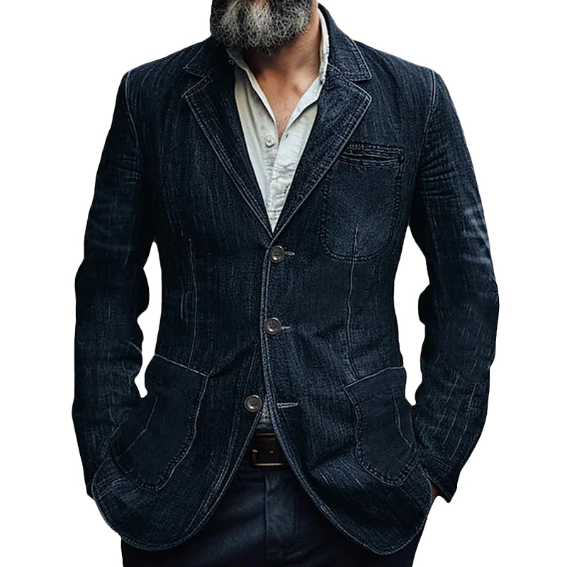 Blazer De Corte Ajustado Con Bolsillos Funcionales Para Adultos | Ideal Para Uso Diario