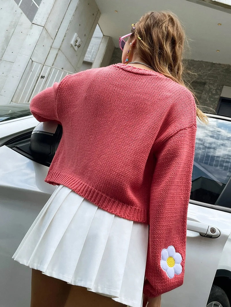 Cárdigan con Mangas Lanterna y Estampado Floral para Mujer | Ideal para Superposiciones Ligera